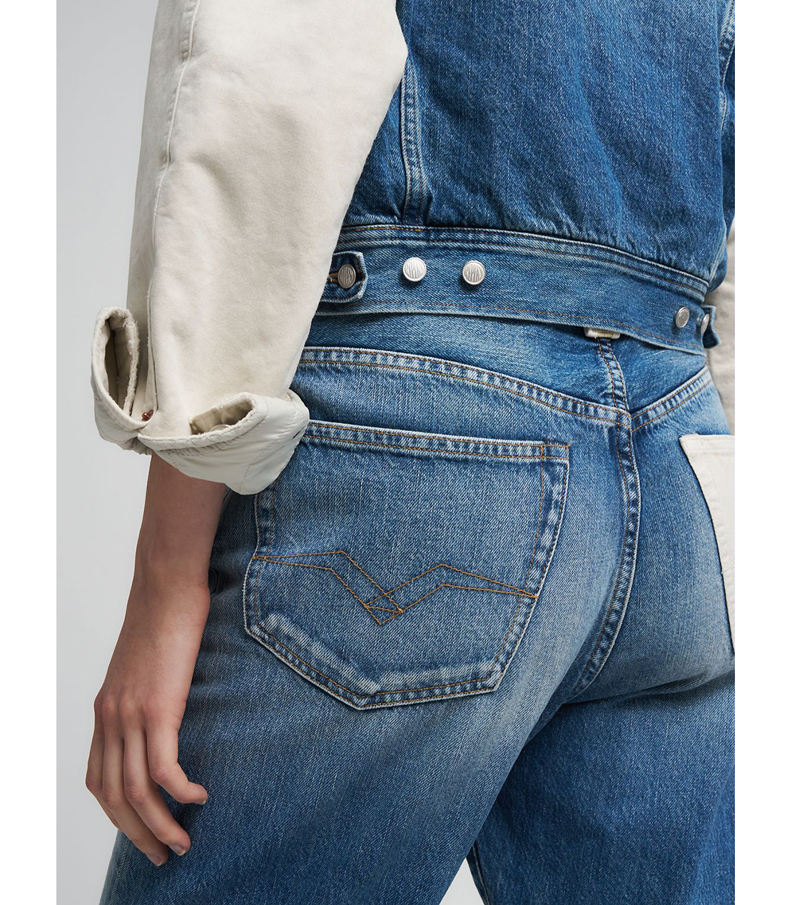 W9Z1 ギャバジン＆デニムジャケット 詳細画像 ブルー 6